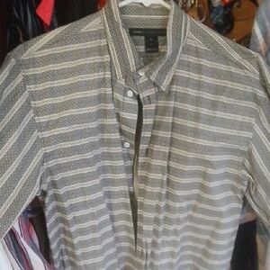 Marc By Marc Jacobs Gray Striped Button Down Shirt